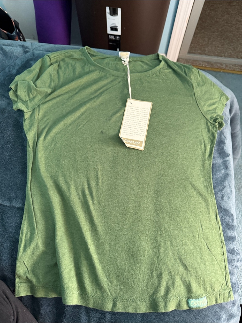 ONNO Women's moss green bamboo Crewneck T-Shirt -